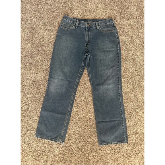 carhartt men’s relaxed fit denim jeans work pants size 36 X 32 - Picture 2 of 9